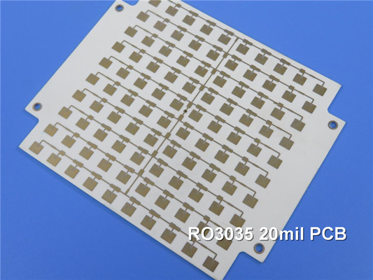 Double Sided RO3035 RF PCB Built on 20mil Laminates with Blue Soldermask